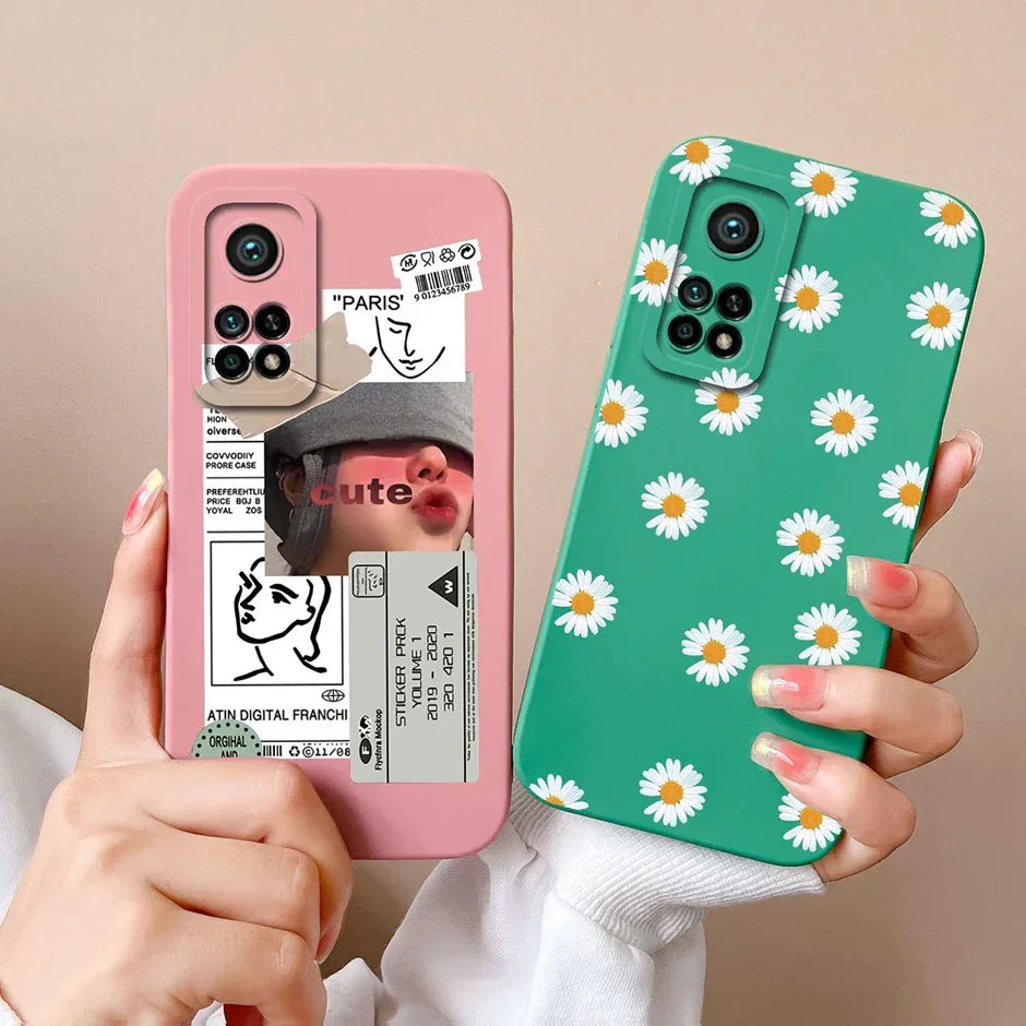 For Xiaomi Mi 10T 5G Phone Case Matte Liquid Silicone Shell For Xiaomi Mi 10T Pro 5G Cute Cat Cartoons Ultrathin Fashion Fundas