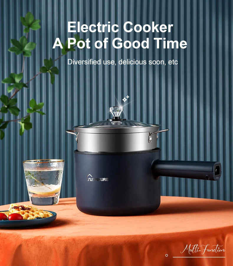 Multifunction Cooker Household Single/Double Layer Hot Pot Electric Rice Cooker Student Dormitory Mini Non-stick Pan Pots EU/US