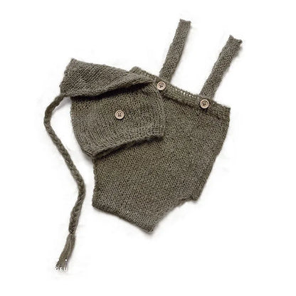 2pcs/set  Crochet Newborn Outfit  Newborn Photography Props Knitted Wool Hat Clothing Costume  Shooting  Bebes Accesorios