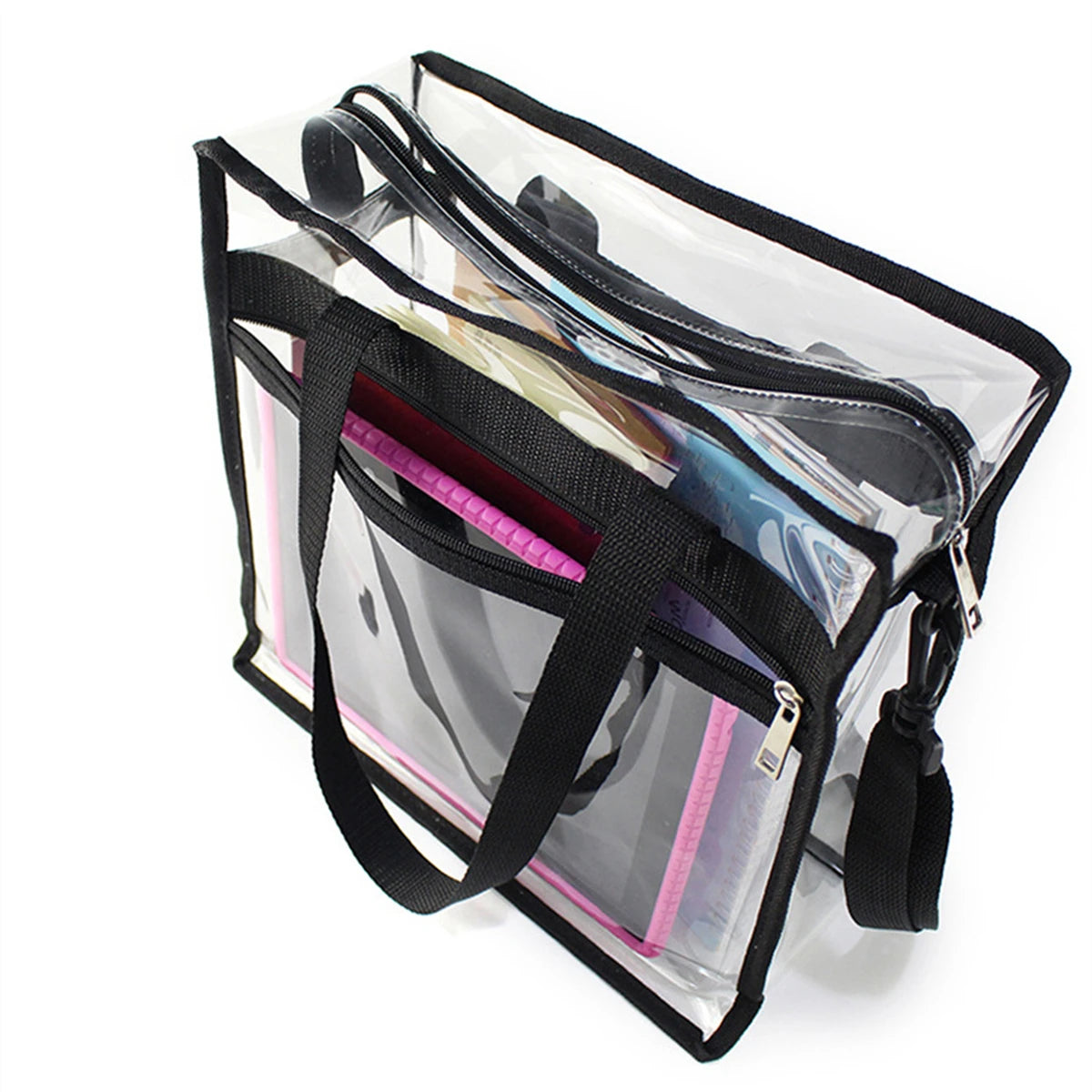 Summer Waterproof PVC Tote Bags Transparent Lady Shoulder Bag Girl Clear Color Handbag Messenger Ins Beach Bag Square Shape