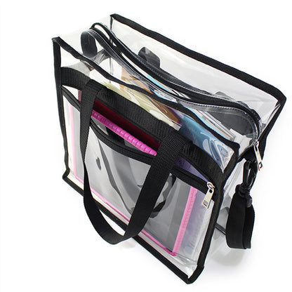 Summer Waterproof PVC Tote Bags Transparent Lady Shoulder Bag Girl Clear Color Handbag Messenger Ins Beach Bag Square Shape
