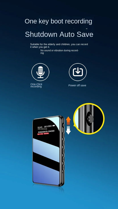 64GB Line-In Acitvated Voice Recorder HD Noise Reduce Support APP Tuning Equipment Phone Call Sound Audio Record 32GB MP3 Player