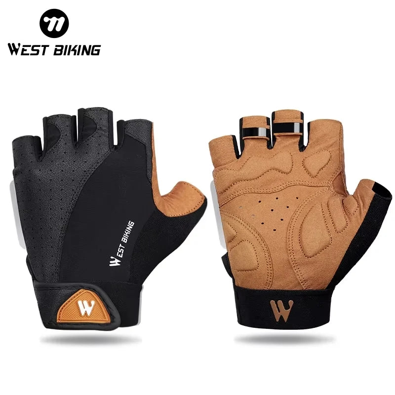 WEST BIKING Sports Bike Gloves Half Finger Men Women MTB Cycling Gloves Running Fitness Gym Riding Motorcycle Bicycle Gloves