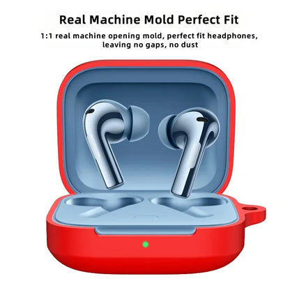 Protector Case for OnePlus Buds 3 Earphone Thicken Silica Gel Protective Sleeve Soft Shell AntiFall Safeguard With Hook Washable