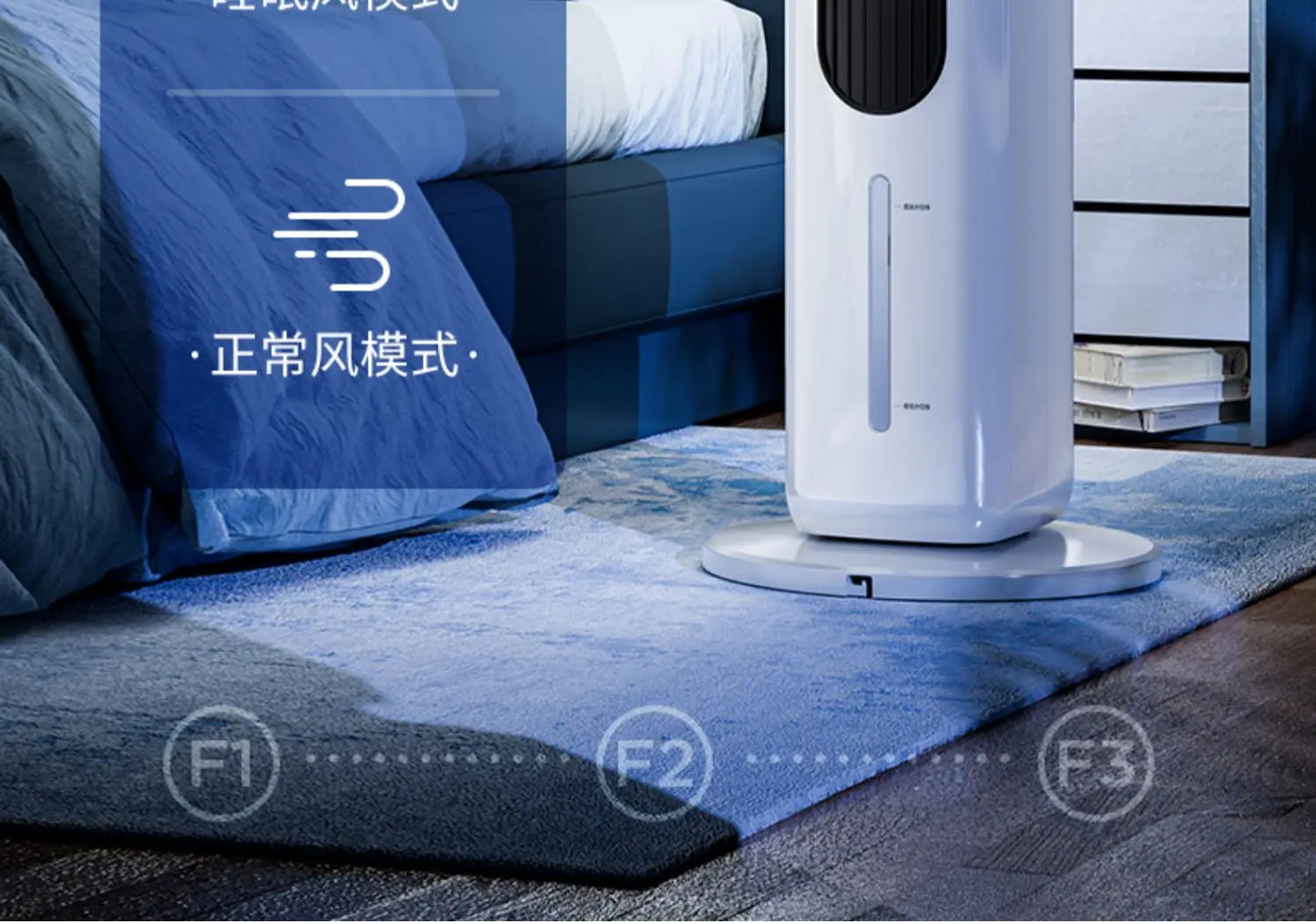 DFS Air Conditioner Fan Household Refrigerator Small Bladeless Electric Fan Thermantidote