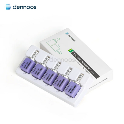 10PCS Lodden Dennoos Dental Lithium Disilicate C14 Glass Ceramic Blocks Cubes LT/MT/MO/HT for CADCAM Sirona Cerec Milling System