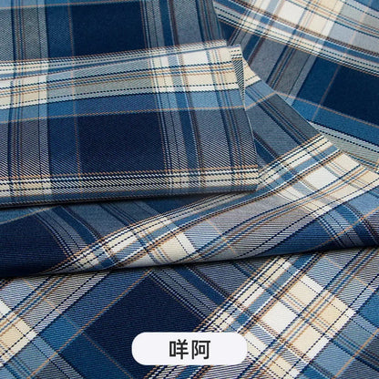 Plaid Fabric By The Meter for Japanese Jk Uniform Skirts Clothing Hair Band Clothes Pillowcases DIY Sewing Textile Anti Wrinkle
