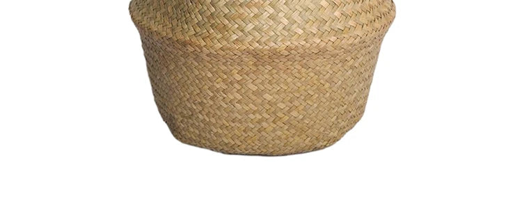 Nordic flower basket, portable woven basket, flower pot, straw woven, bamboo woven, plant woven, floor-standing folding straw wo
