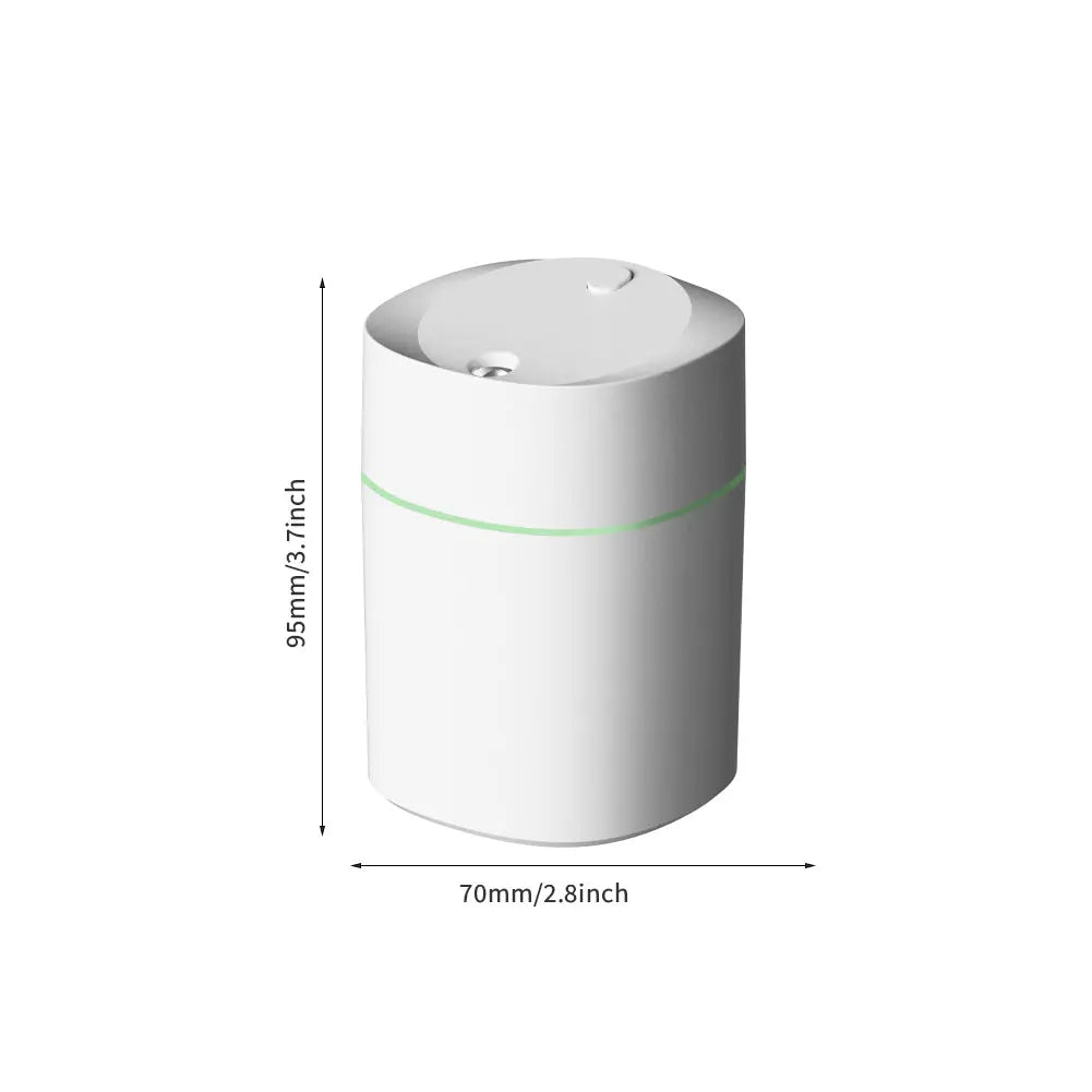 200ml Mini Air Humidifier with Night Light Essential Oil Diffuser USB Mist Maker Car Air Freshener for Bedroom Office
