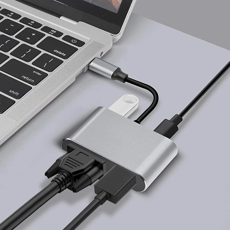 4 IN 1 USB C HUB Docking Station 4K@60Hz HDMI-compatible Adapter Type C to HDMI PD100W USB 3.0 HUB USB C Splitter for Macbook