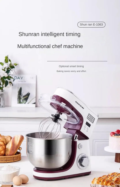 Desktop Egg Beater Electric Household Baking Chef Machine Cream Beater Small Mixing and Noodle Cover Commercial Stand Mixer