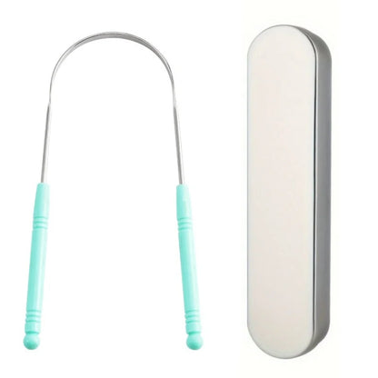 1PCS Stainless Steel Tongue Scraper Oral Tongue Cleaner Brush Tongue Toothbrush Oral Hygiene High Quality Tounge Scraper