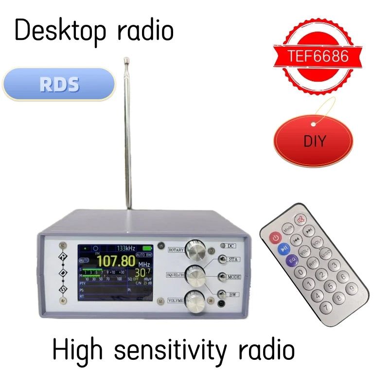 1Set Latest TEF6686 FM SW/MW/LW Full Band Radio RDS + Battery Speaker Charger Antenna FM AM Radio FM AM Radio