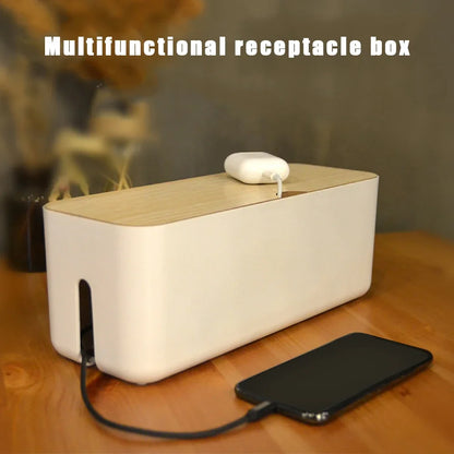 Cable Storage Box Power Strip Wire Case Anti Dust Charger Socket Organizer Network Line Storage Bin Charger Wire Management New