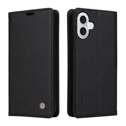 Magnetic Leather Wallet Flip Case for iPhone 17 Air 16e 16 15 14 13 12 11 Pro XS Max 8 7 Plus | Ultra Silm Design | Premium Case