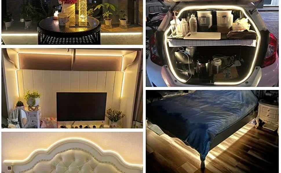 Neon LED Light Strip Smart Touch Sensor Switch Dimmable Neon Sign Flexible Led Ribbon Waterproof Rope Tube Lamp Backlight Decor