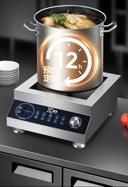 Commercial induction cooker 5000w flat concave surface high power wok canteen restaurant boiling water hot stove
