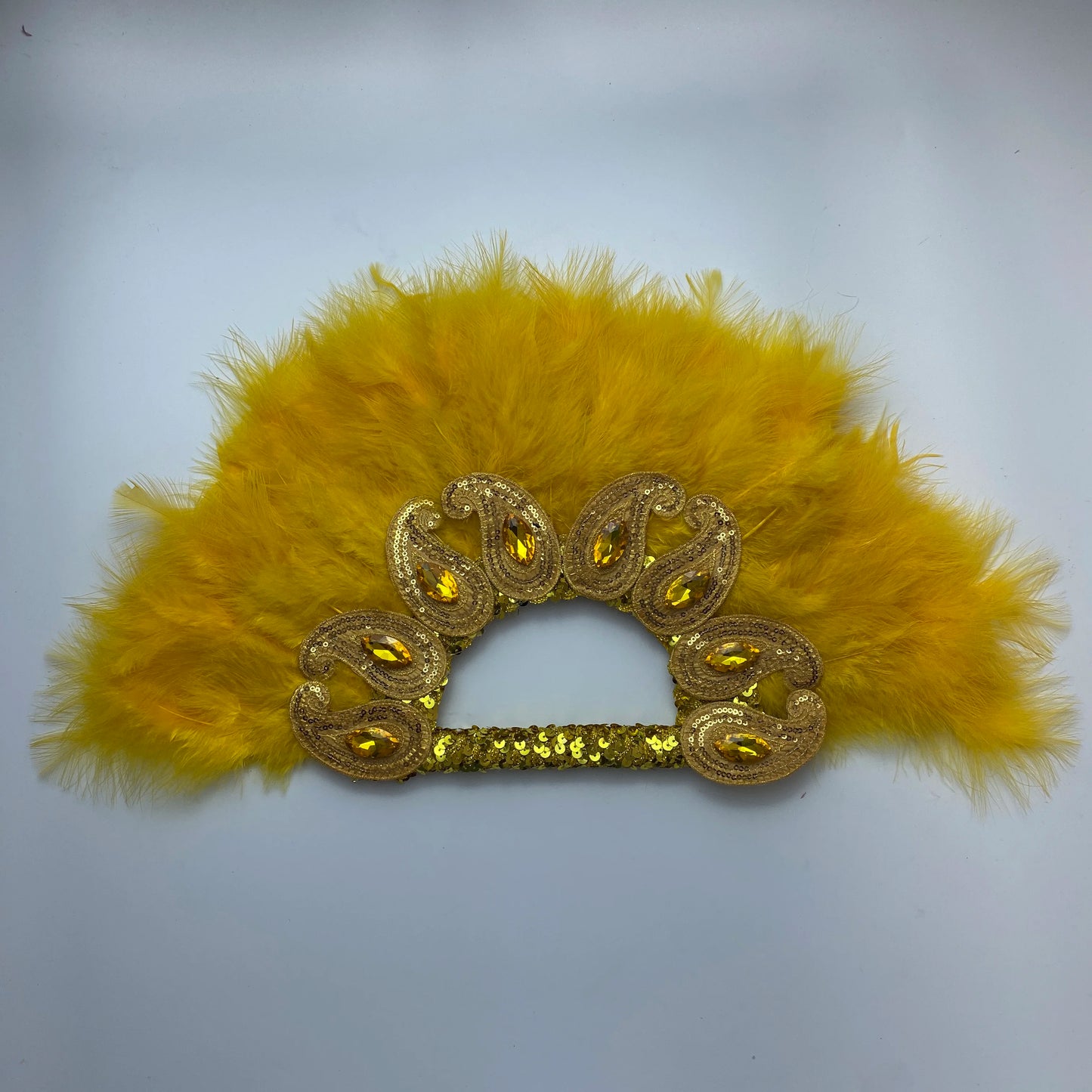 2025 New Design African Turkey Feather Big Fan Ladies Wedding Feather Fan for Bride Double Side Feather Nigerian Feather Handfan
