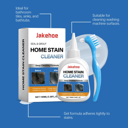 JAKEHOE Household Stain Remover Gel Heavy Duty Washing Machine Cleaner with Brush Shower Bathroom Sink All-Purpose Cleaning Gel