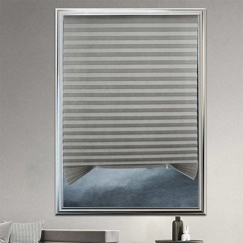 1 PC Easy Installation Window Shades Non-woven Fabric Pleated Zebra Blinds Roller Room Blackout Curtain For Living Room Balcony