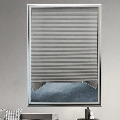 1 PC Easy Installation Window Shades Non-woven Fabric Pleated Zebra Blinds Roller Room Blackout Curtain For Living Room Balcony