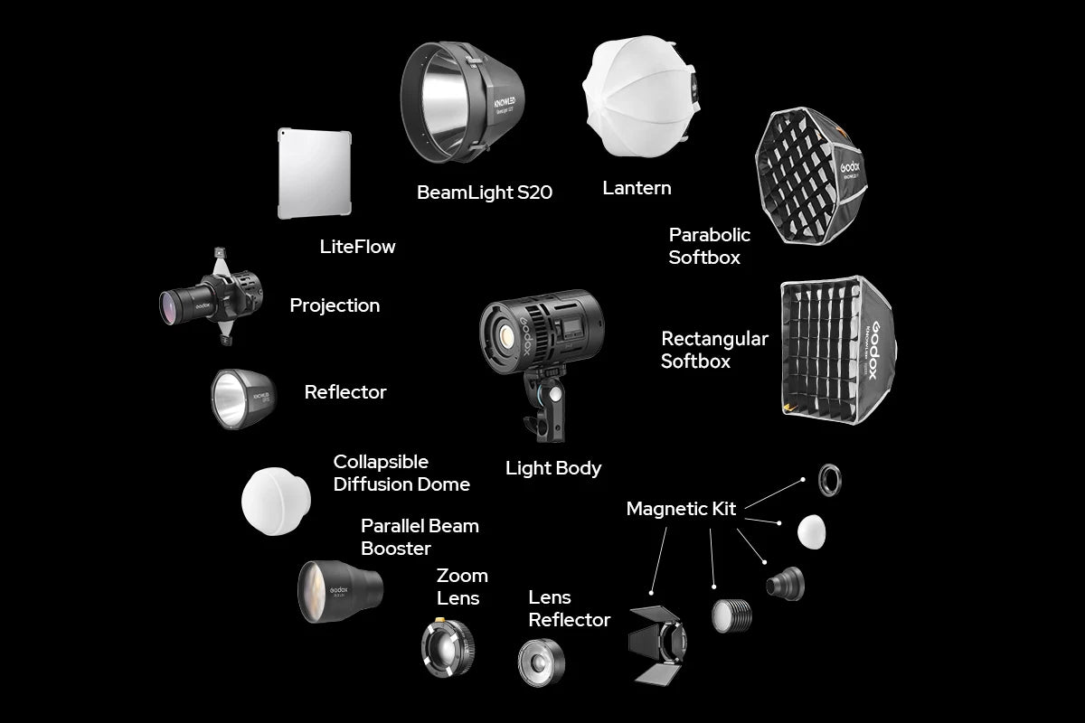 Godox MS60R RGB MS60Bi Bi-Color LED Light For Film, Broadcast & Video Production - KNOWLED Series