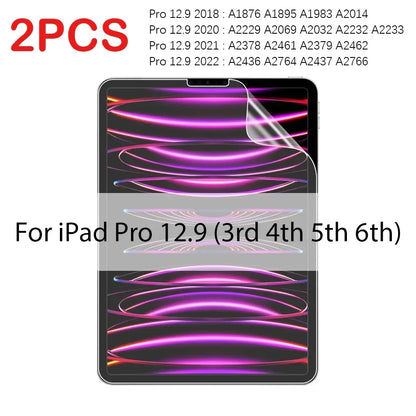 2PCS Matte Like Paper Film Screen Protector for IPad A16 11th Pro 13 12.9 11 2025 M5 M4 Air 4 5 3 10th 9th 8th 7 Mini 6 7 Screen
