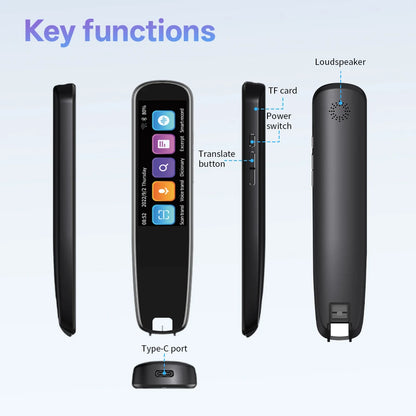 S6 AI Electronic Dictionary Pen S8-PRO 60-Language Online Scanner Dictionary Recorder 134 Online Voice Translation for Learn