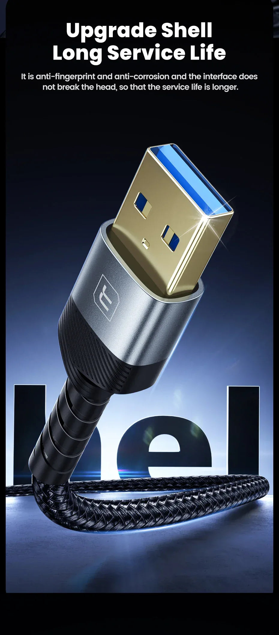 Toocki USB3.0 Extension Cable Male to Female Hi-Speed Transmission Data Cable for PC Laptop TV Xbox USB Extender Cord