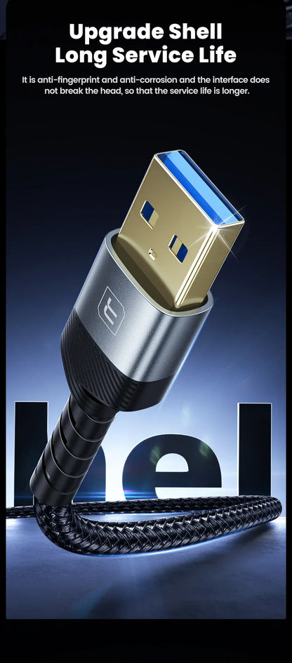 Toocki USB3.0 Extension Cable Male to Female Hi-Speed Transmission Data Cable for PC Laptop TV Xbox USB Extender Cord