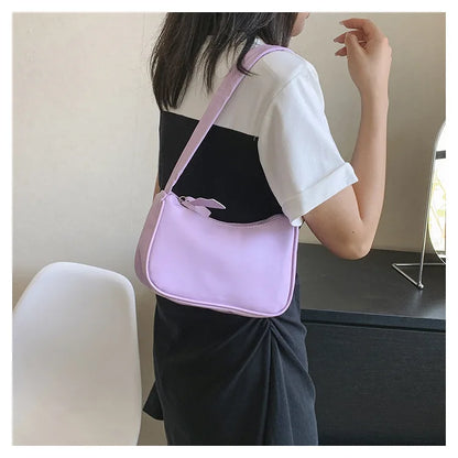 PU Candy Color Mini Handbag Women Shoulder Bag Girls Small Hand Bag Key Phone Pouch Coin Purse Card Bags Card Holder for Women