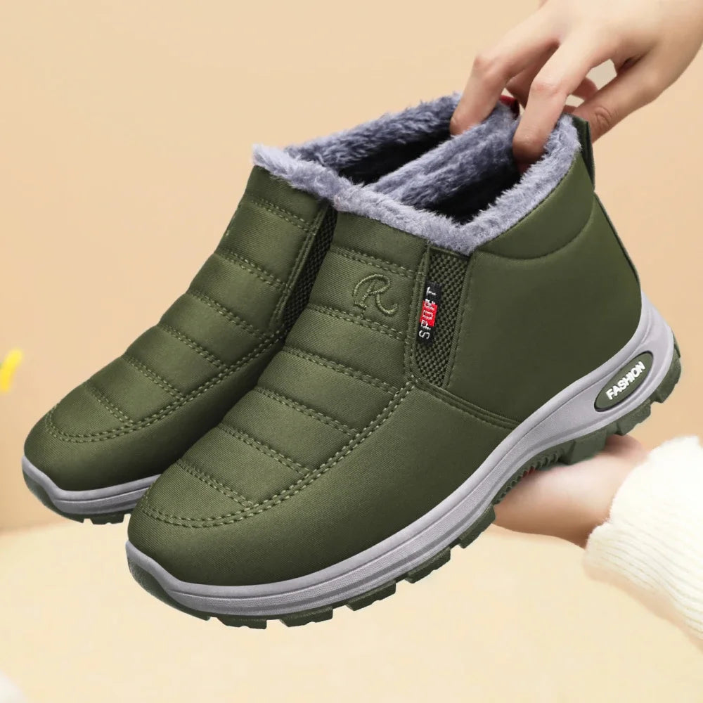 Winter New Women's Warm Cotton Boots Fleece-lined Thickened Waterproof Non-slip Women's Cotton Shoes Snow Boots