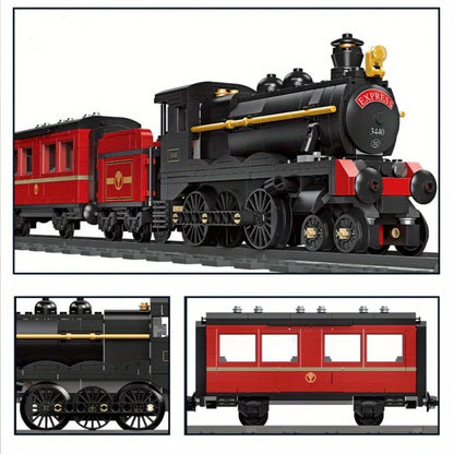 Track electric train city train model puzzle building block toy assemble and insert toy  gift