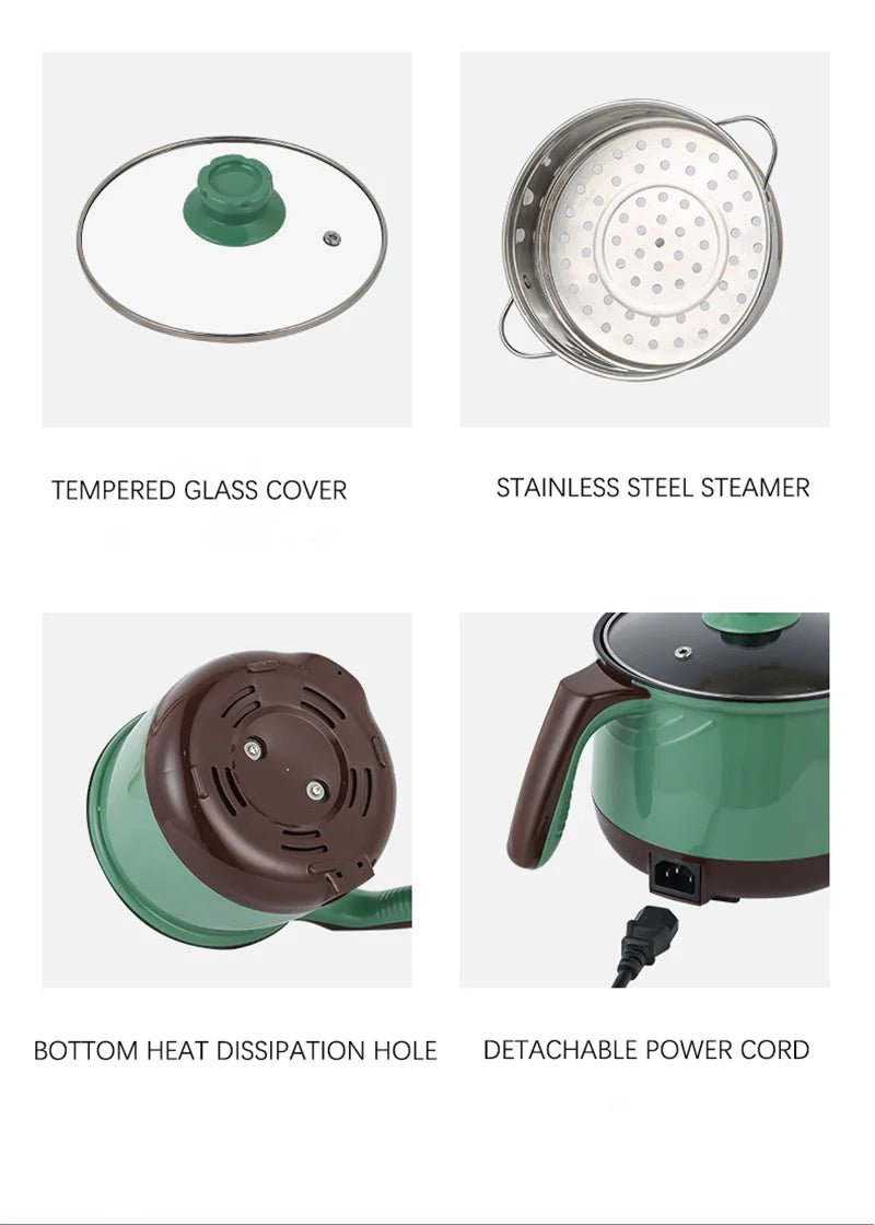 Multi Cookers Electric Rice Cooker Non-stick Pan Heating Pan Electric Cooking Pot Machine Double Layer Steamed Eggs Pan Soup Pot