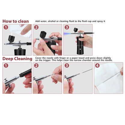 Portable Airbrush With Compressor Kit For Beauty Nail Art Cake Decorating Makeup Model Painting