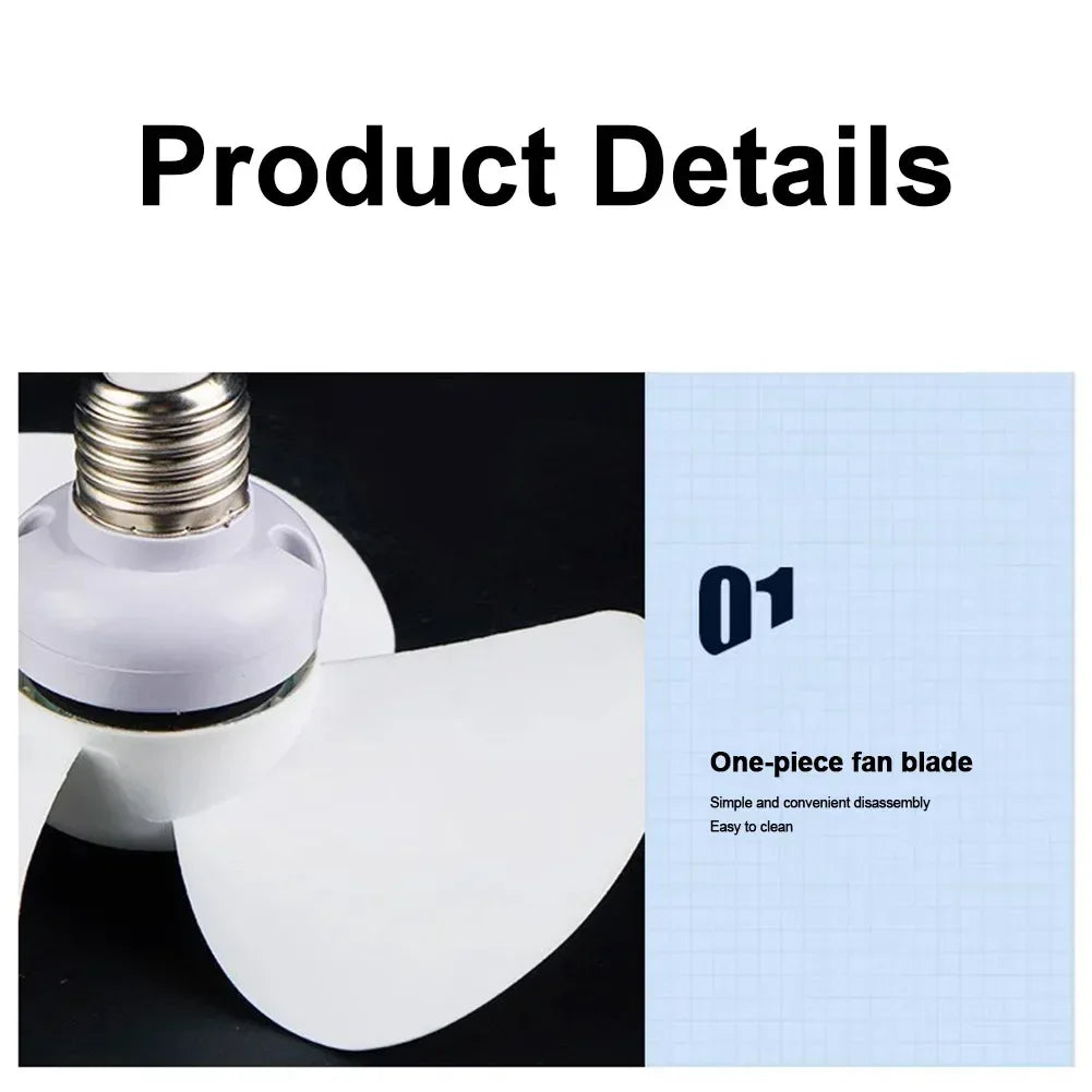 LED Mini Ceiling Fan E27 Base/USB Modern LED Ceiling Fan Hose Extender Indoor Ceiling Fan Light for Bedroom Living Room
