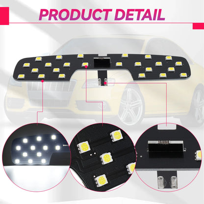 Dome Light Interior 24 LED Ultra Bright 12 Volt LED White Lights For Ford Focus MK 2 Ambient Lamp Night Reading Atmosphere Light