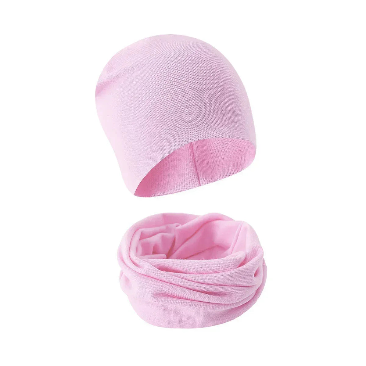 1-14Y Autumn Winter Solid Color Soft Warm Outdoor Activities Cap Scarf for Girls and Boys Infant Hats Set Children Beanies Cap