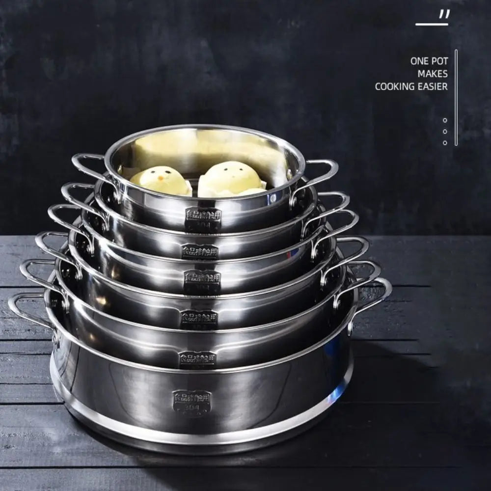 304 Stainless Steel Steamer Basket 16-32cm Thickened Pot Steaming Grid Safe Material Thicken Strainer Food Steam Rack