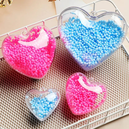 12 Pcs Transparent Love Empty Box for Valentine's Day Wedding Birthday Party Carnival Easter Christmas Gift Filler Decoration