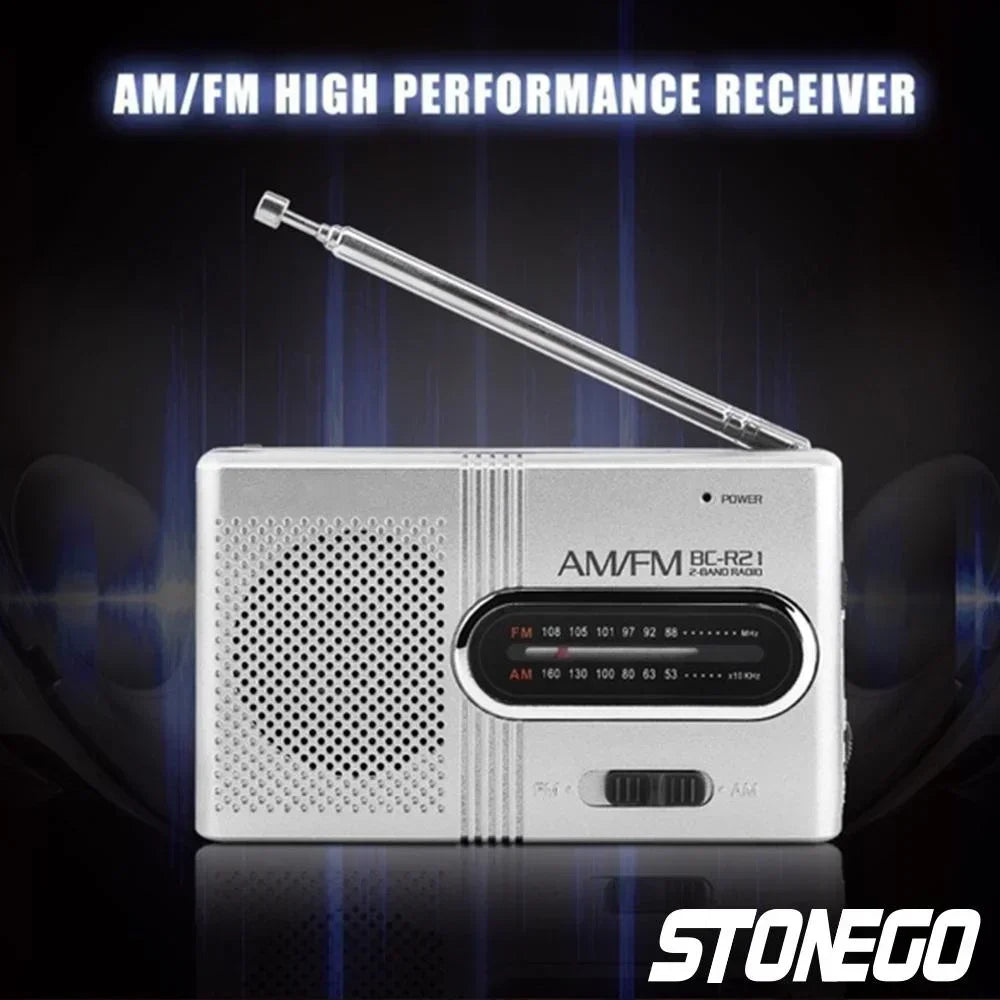 Portable Rechargeable Mini FM Radio Player Multi-function Plug-in Card Compact Design for Travel