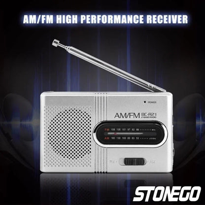 Portable Rechargeable Mini FM Radio Player Multi-function Plug-in Card Compact Design for Travel
