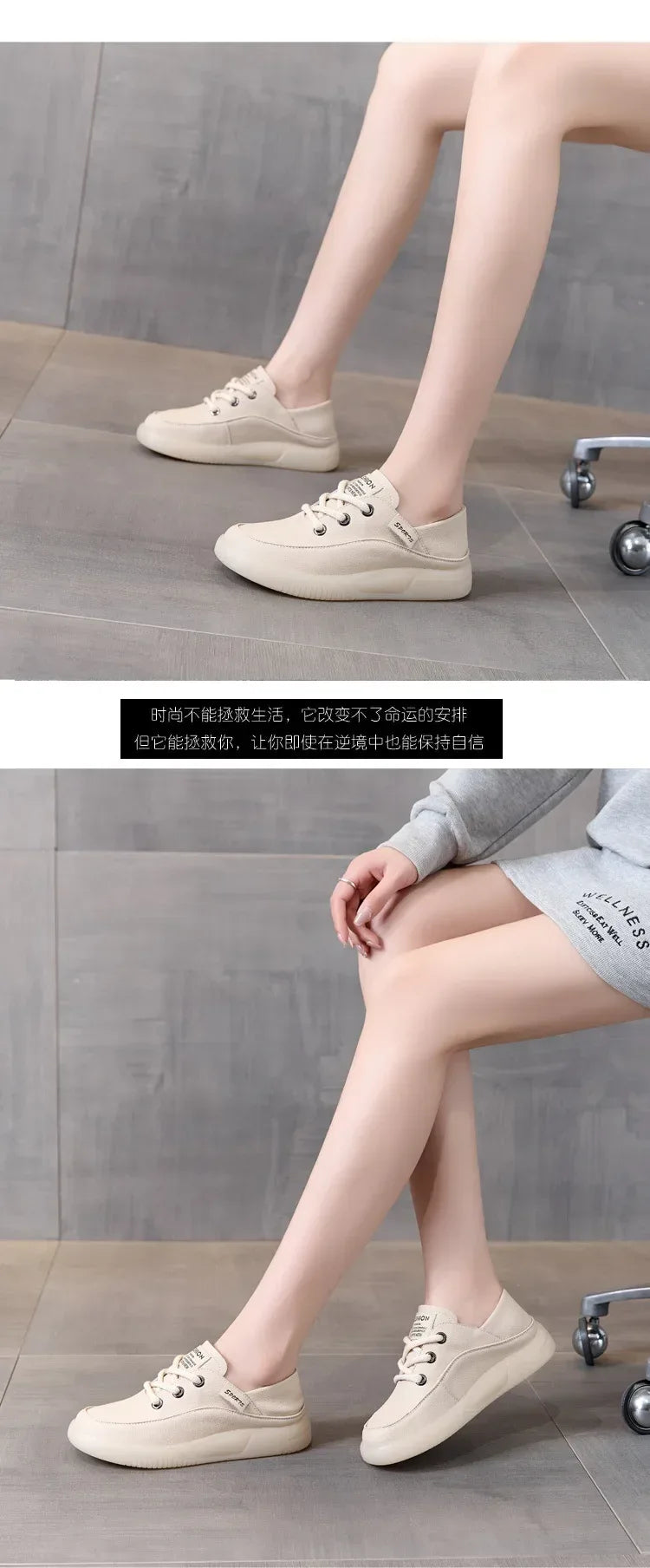 Koznoy 3.5cm Cow Genuine Leather Women Flats Fall Vulcanize Chunky Sneaker Loafer High Brand Platform Slippers Autumn Shoes