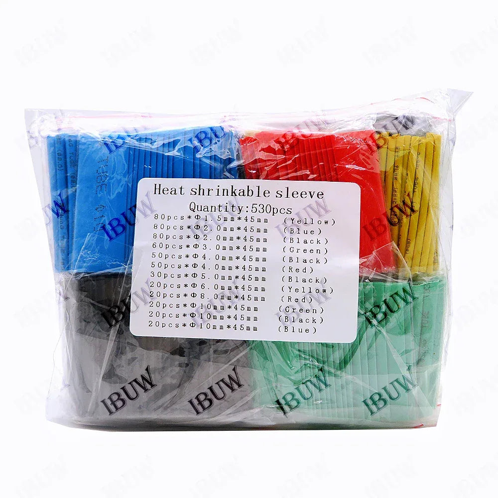 328PCS 164-560pcs Heat Shrink Tube Tubing Insulation Shrinkable Tube Assortment Electronic Polyolefin Wire Cable Sleeve Kit