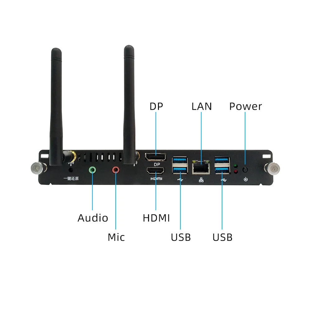 TexHoo OPS Mini PC Computer Intel Core I5 12450H Processor Windows 11 Pro For Conference Teach Screen Built-in Host Module WiFi