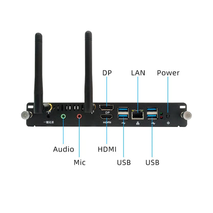 TexHoo OPS Mini PC Computer Intel Core I5 12450H Processor Windows 11 Pro For Conference Teach Screen Built-in Host Module WiFi