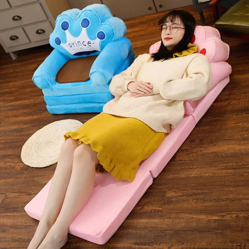 Home Cute Princess Style Folding Sofa Bed Multifunctional Lazy Leisure Single Seat Sofa For Home Decor Living Room Furniture