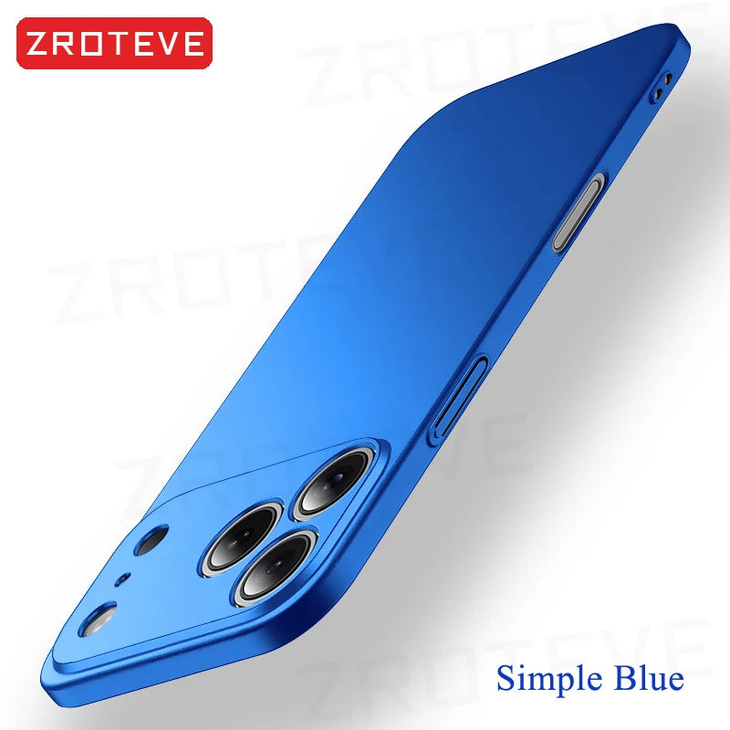 For iPhone 17 Air 17e 16 16e 15 14 13 12 Pro Max ZROTEVE Slim Matte Hard PC Cover For iPhone17 iPhone16 Plus Phone Case