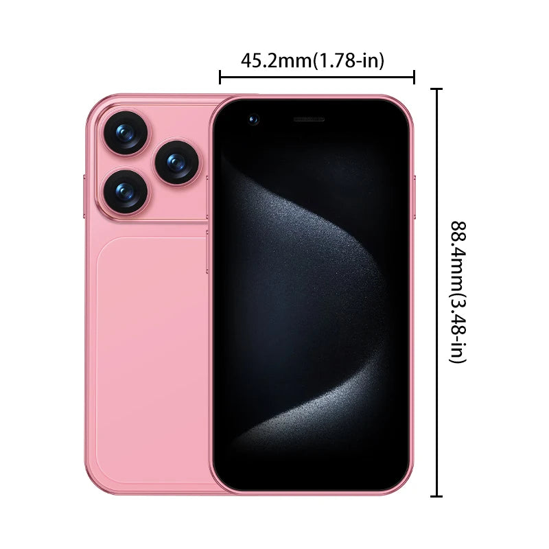 ONEMYTH A17 Mini 3G Mini Smartphone, 2GB RAM and 16GB ROM, WhatsApp, GPS, WiFi, Facial Recognition, Multi Color Small Phone