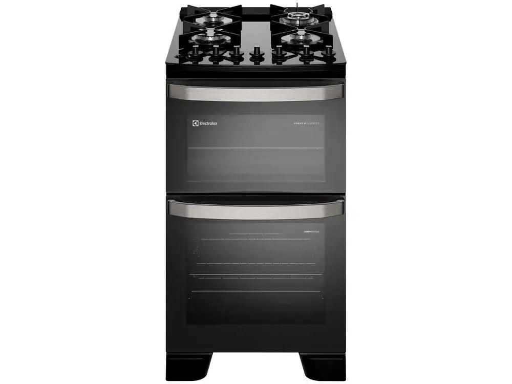 4 Stove with Electrolux Glass Table Black with